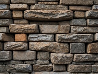 Naklejka premium Close-up of a geometric pattern formed by stacked stone blocks