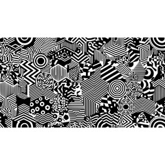 Abstract geometric pattern black and white op art optical illusion design vector background illustration