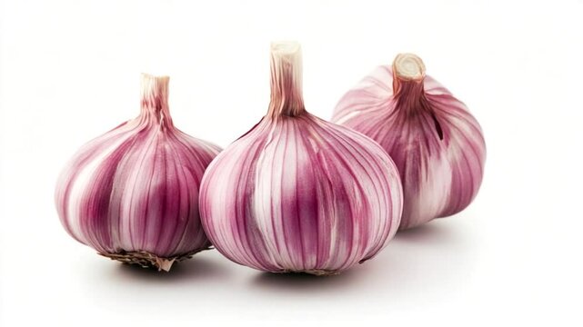 Three heads of fresh garlic