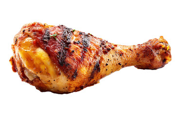 Roasted chicken drumstick food on transparent background