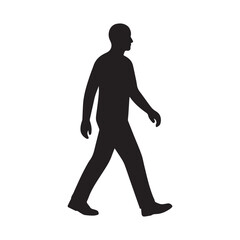 A man walking silhouette