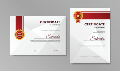 Modern Minimalist Certificate of Achievement Template Design