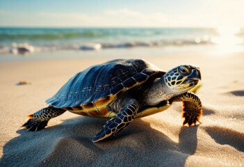 Obraz premium turtle on the beach