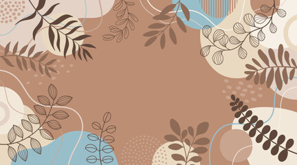Spring background with beautiful. Hand drawn colourful art background design.