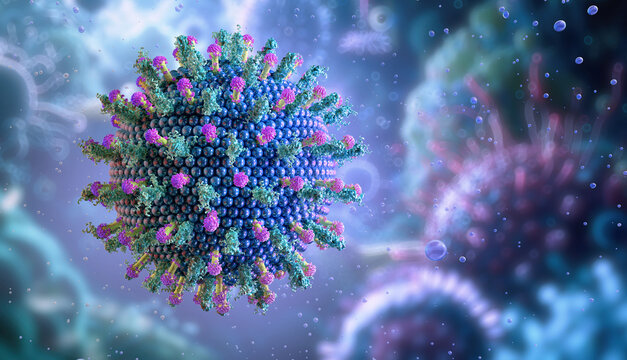 Hepatitis virus HBV, HCV causes chronic disease, liver inflammation. Antiviral antibody treatments diagnose infection, cirrhosis, fibrosis. Biology, genotype of hepatotropic viruses affect health. 3D