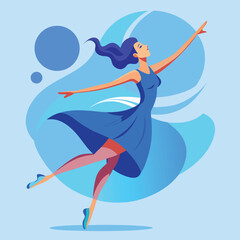 Obraz premium girl in the sky dancing