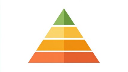 Colorful layered pyramid chart representing hierarchy or structure