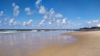 Beach in the state of Bahia, Brazil. There are stunning views of the Bahia coastline in places like...