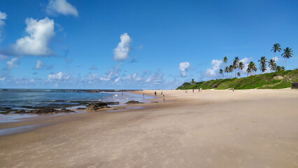 Beach in the state of Bahia, Brazil. There are stunning views of the Bahia coastline in places like...