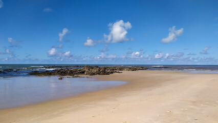 Beach in the state of Bahia, Brazil. There are stunning views of the Bahia coastline in places like...