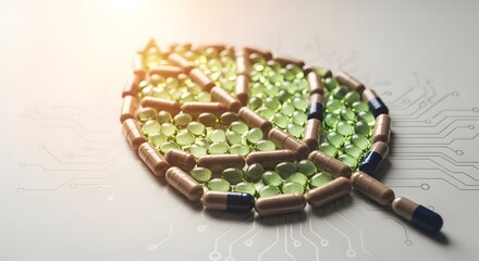 Leaf Circuit Board Representing Green Technology