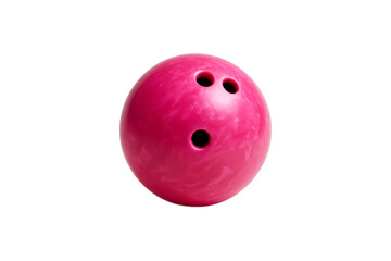 pink bowling ball on white background, transparent, clipping path