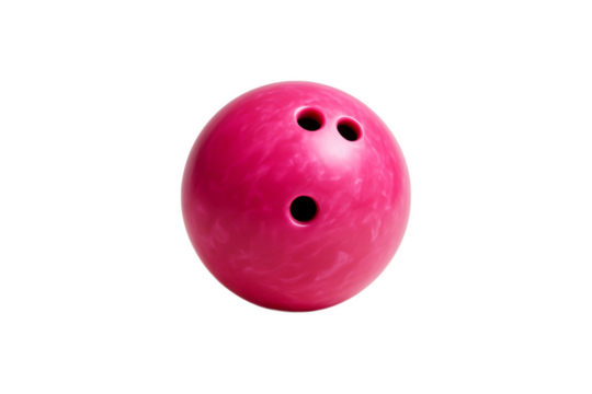 pink bowling ball on white background, transparent, clipping path