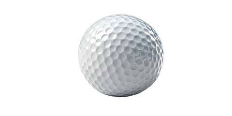 3D Golf Ball Render Isolated on Transparent Background, Sport Equipment, White Golf Ball, Golf, Sport, Image