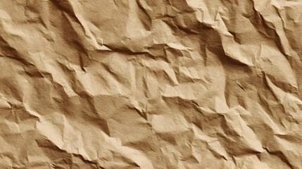 Texture of crumpled brown paper creates a vintage aesthetic ideal for backgrounds and overlays