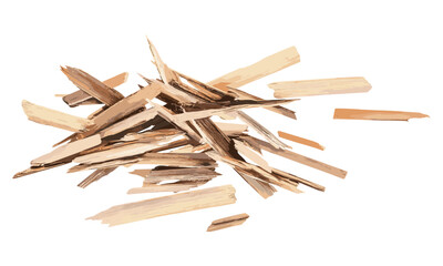 Broken wooden planks pile, isolated on white, vector illustration, rough texture, wood debris, rustic fragments, damaged timber, surface texture, weathered wood, wooden texture