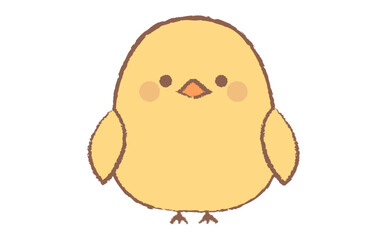 かわいいヒヨコの手描き風イラスト