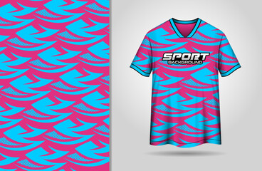 Sport jersey pink and blue pattern background