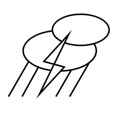Minimal Lightning Icon – Simple Line Style Symbols