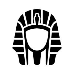 Pharaoh crown icon in transparent background


