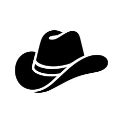 Cowboy hat icon in transparent background

