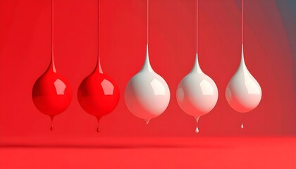 Conceptual Blood Donation Droplets