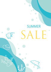 Cool summer image background material