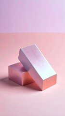Abstract Pink Geometric Blocks Still Life