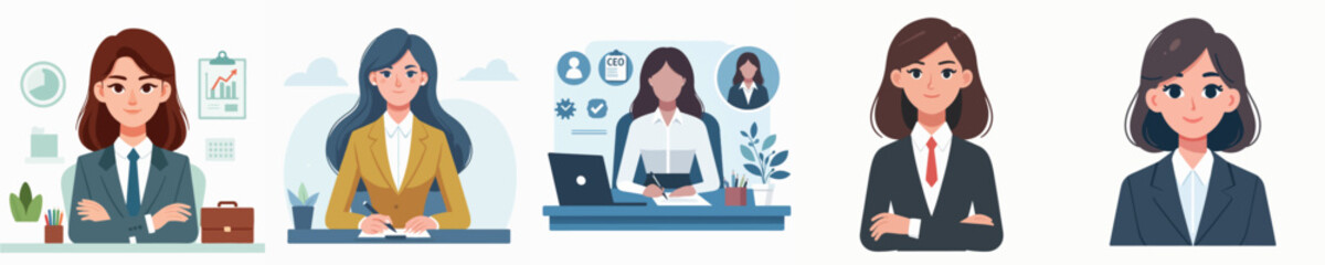 Vector of a career woman.