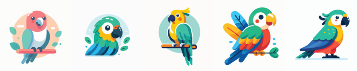 Vector of a parrot.