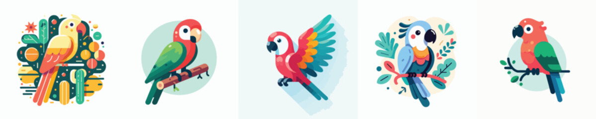 Vector of a parrot.