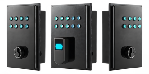 code electronic locks on the door isolated on white background PNG