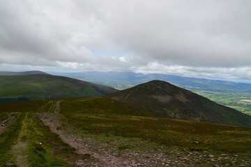 Mountain landscape with clouds. Knockmealdown Mountains, Co. Tipperary, Ireland 