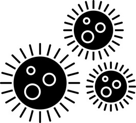 Bacteria Glyph Icon – Microbial Cell Symbol for Infection and Biology