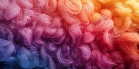  Radiant Rainbow Hues Create Vibrant Texture Colorful Curly Locks Showcase Dynamic Beauty
