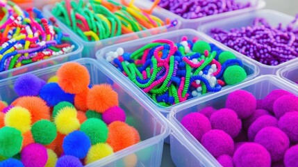 Crafting Fun With Colorful Pipe Cleaners, Beads, and Pom-Poms