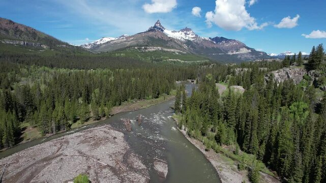Aerial Drone Adventure Over Beartooth Highway, Red Lodge, Montana
