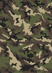 Camouflage seamless pattern texture. Abstract modern vector military camo background. Fabric textile print template. Vector illustration.