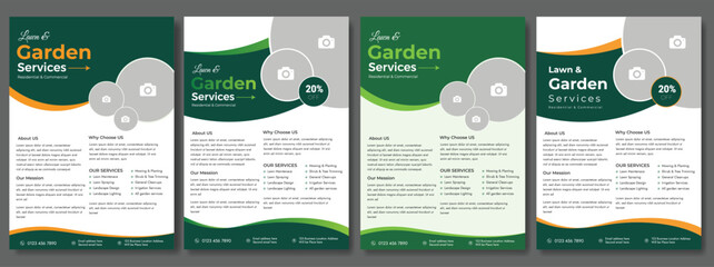 lawn care flyer design template. landscaping and gardening lawn care service flyer, poster, leaflet design lawn care garden or landscaping services Tree and gardening service poster leaflet design.