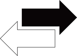 矢印　方向　左右　分かれ道　ベクターアイコン素材