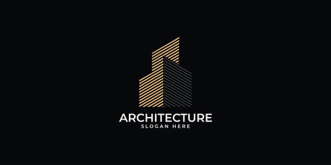 architecture logo design, building logo design inspiration template