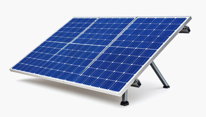 High-quality solar panel isolated on clean white background ideal for environmental and renewable energy projects