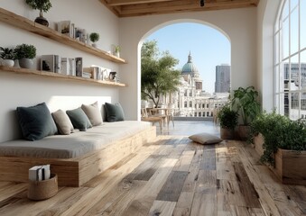 Fototapeta premium Luxurious and comfortable modern interior design