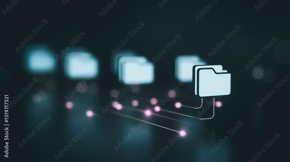 Aufkleber digital data synchronization: a visual representation of data synchronization, highlighting the seam