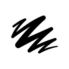 Abstract Black Zigzag Lines, Bold Graphic Design Element