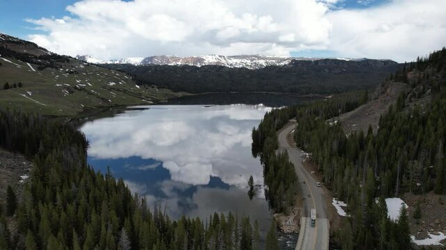 Aerial Drone Adventure Over Beartooth Highway, Red Lodge, Montana, and Wyoming