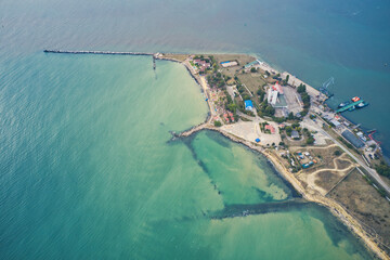 aerial view of a coast station