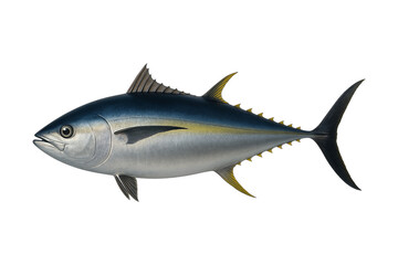 fish isolated on white, tuna