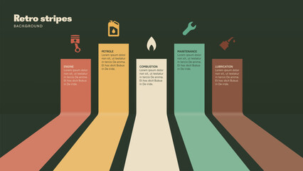 Five options or five services. Vector infographic template for presentations, websites, and the like