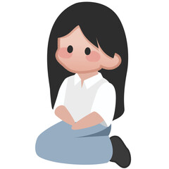 vector illustration of a girl